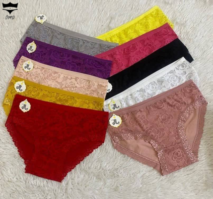 شورت جلو تمام گیپور مارال کش باریک کد۱۰۱۲۲۶🌺 بسته 12 تایی سایز 3XL