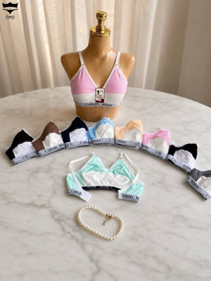 سوتین اسپرت دخترانه دورنگ کش کالوین کلاین calvin Klein ۶۰_۶۵کد۲۰۲۵۷۹🌺 بسته 6 تایی