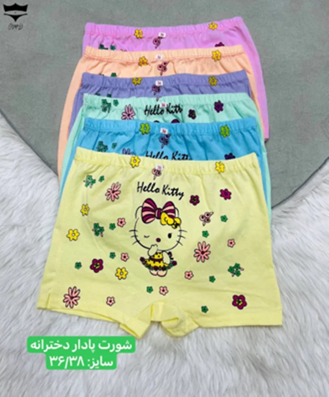 شورت سوپر نخ پادار دخترانه نوجوان۳۶تا۳۸ کد۱۰۱۵۱۰👙 بسته 12 تایی