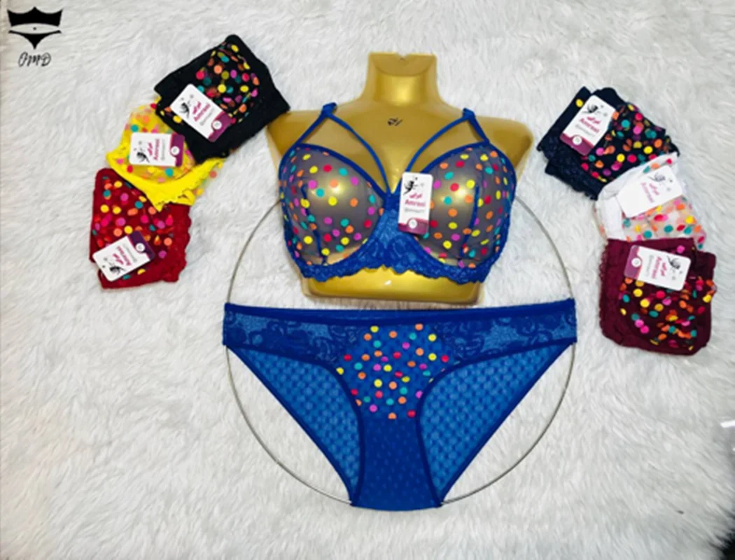 ست فنردار گیپور طرح بتوپی سایز  ۷۵_۹۰ کش باریک کد۲۵۹۳🌺 بسته 12 تایی