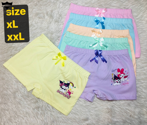 شورت سوپر نخ پادار دخترانه ماهواره‌ ای کرومی  کد۱۰۱۵۱۶🌺 بسته 12 تایی سایز 2XL