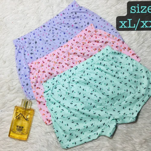 شورت تمام نخی پادار زنانه کش پهن توت فرنگی کد۱۰۱۱۷۱🌺 بسته 12 تایی سایز 2XL