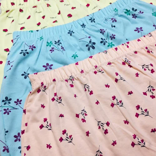 شورت تمام نخی پادار زنانه کش پهن توت فرنگی کد۱۰۱۱۷۱🌺 بسته 12 تایی سایز XL