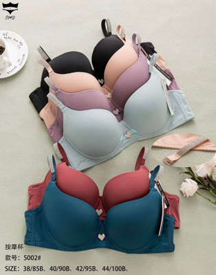 سوتین اسفنجی فنردار نگین دار کاپB کد 5002 کد۲۰۲۳۳۷👙پک6 تايی بسته 6 تایی