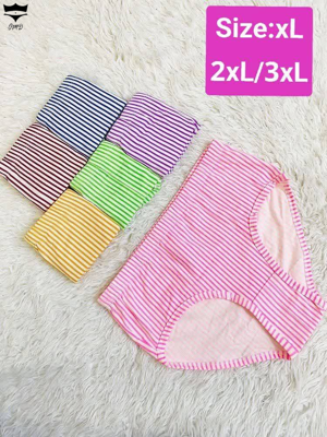 شورت زنانه تیپ لاکرا راه راه کش پهن کد۱۰۱۲۳۴🌺 بسته 12 تايی سایز 2XL