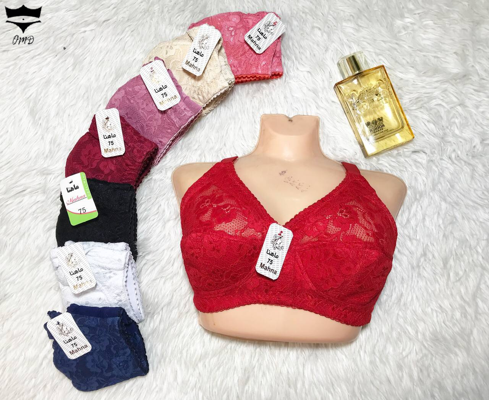 سوتین دانتل کش باریک۷۵_۸۵ ماهنا7078  کد۲۰۲۳۰۸🌺 بسته 12 تایی