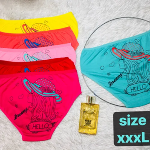 شورت زنانه نخی پشت چاپ کلاه سایز3XLکد۱۰۱۱۶۲🌺 بسته 12 تایی