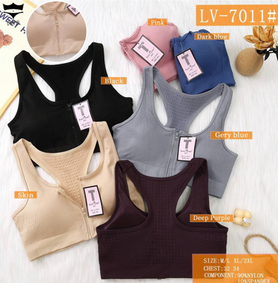 نیمتنه اسپرت زیپ دار پشت قهرمانی فری سایز کد7011کد۲۰۲۰۵۳👙 بسته 6 تایی