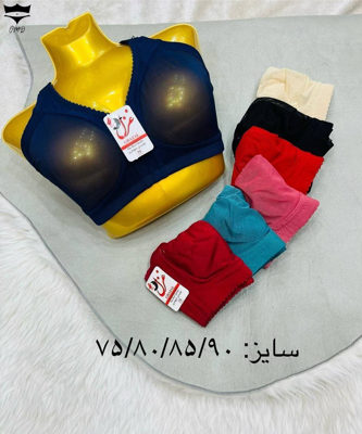 سوتین زنانه یاردی پرسی بدون فنر غزل سایر ۸۰_۹۰کش باریک کد۲۰۲۵۱۵👙 بسته 6 تایی