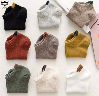 جوراب نخی مچی سه پاشنه ساده رنگی کد۱۶۱۶۴۱🌺 بسته 10 تایی