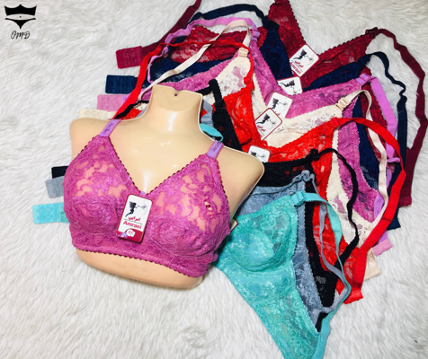 سوتین دخترانه دانتل زنجیری ۶۰_۶۵ کش باریک کد۲۰۲۵۰۶🌺 بسته 12 تایی