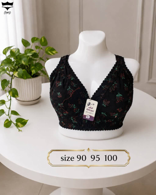 سوتین زنانه  تترون تمام چاپ دسته گل کش باریک سایز۹۰تا۱۰۰کد۲۰۲۶۱۹🌺 بسته 6 تایی