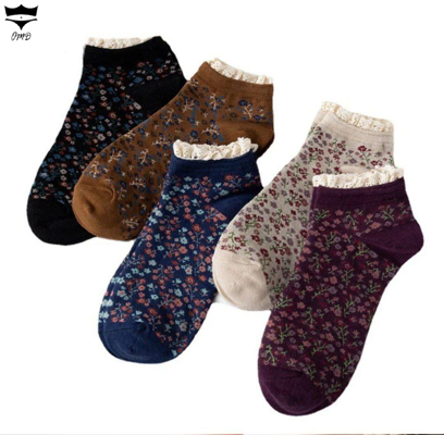 جوراب نخی زنانه مچی لب فر تمام شکوفه  کد۱۶۱۶۶۶🌺بسته 10 تایی