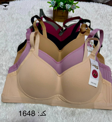 سوتین اسفنجی بدون فنر رویه کبریتی  کاپB کد1648خرید ۲۰۲۵۱۷👙 بسته 6 تایی