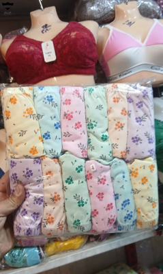 شورت لیفه‌ای زنانه گل ۴برگ سایز 4XL کد۱۰۱۲۴۲🌺🌺 بسته 12 تایی