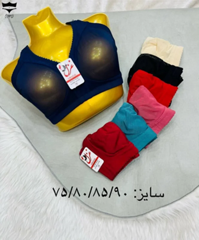 سوتین یاردی پرسی فنردار کش باریک سایز ۷۵_۹۰ کد۲۰۲۴۱۵👙 بسته 12 تایی