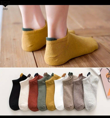 جوراب نخی مچی سه پاشنه ساده رنگی کد۱۶۱۶۴۱🌺 بسته 10 تایی