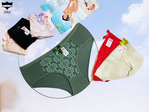 شورت نخی جلو وسط گیپور نيلوفر آبی غزل کد۱۰۱۲۲۸👙 بسته 12 تایی سایز 3XL