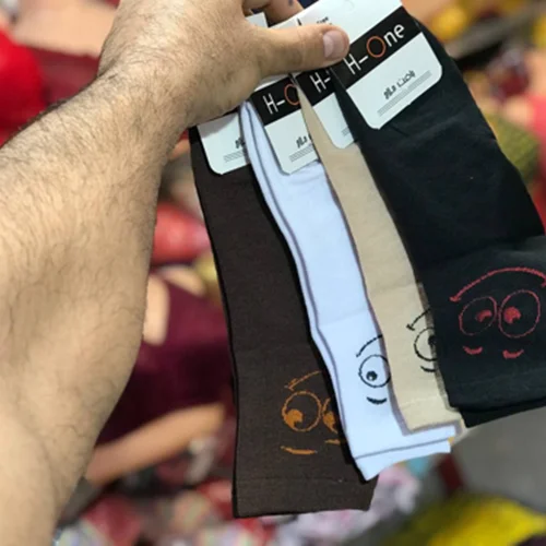 جوراب نیم ساق زنانه طرح استیکر 🌺 بسته 12 تایی