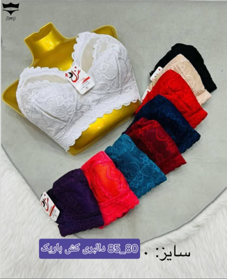 سوتین دانتل دالبری ژوردار کش باریک سایز ۸۰_۸۵کد ۲۰۲۳۶۵👙 بسته 6 تایی