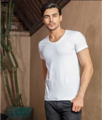 زیر پوش مردانه نیم آستین سفید کد۱۰۱۶۱۳🌺 بسته 6 تایی سایز 3XL