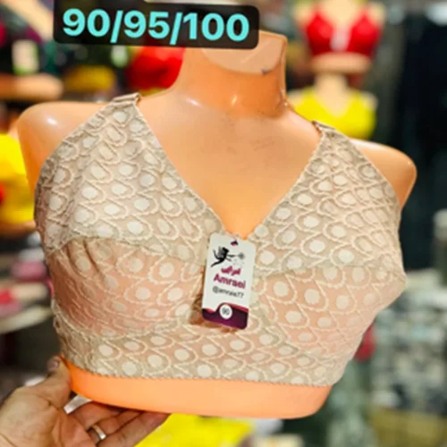 سوتین دانتل توری سایز 90تا100کش باریک کد۲۵۹۱🌺 بسته 12 تایی