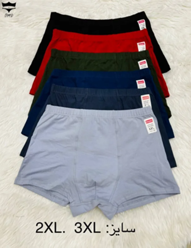 شورت تمام نخی پادار مردانه قاپکدار2XL کد۱۰۱۶۰۲👙 بسته 12 تایی