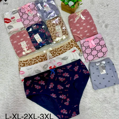 شورت زنانه سوپر نخ کش باریک طرح ترک گوچی کد۱۰۱۱۶۱👙 بسته 12 تایی سایز 2XL