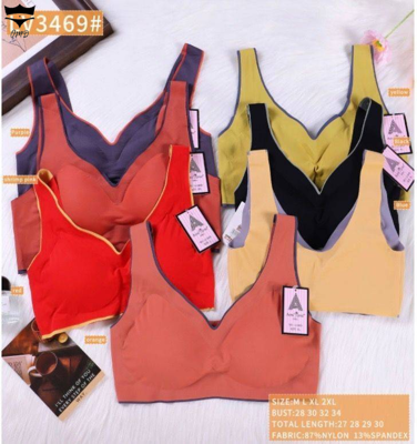 سوتین نیمتنه لیزری چهار سایز در جین داخل رنگی بدون قزن LV3469کد۲۰۲۰۶۴👙 بسته 6 تایی