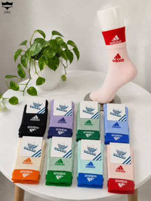 جوراب‌نخی زنانه ساقدار  اسپرت دو کش آدیداس Adidas کد۱۶۱۶۲۰🌺بسته 10 تایی