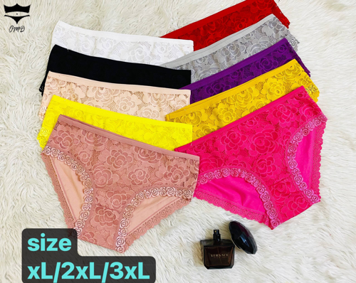 شورت زنانه سوپر نخ جلو کامل گیپور کش باریک رزا کد۱۰۱۲۱۷🌺 بسته 12 تایی سایز 3XL