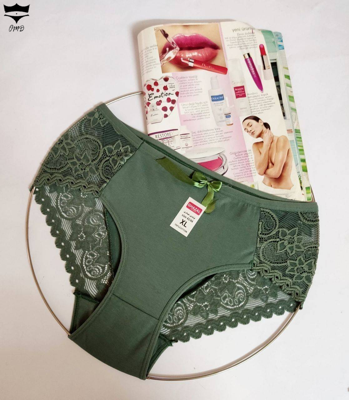 شورت نخی بغل و پشت گیپور غزل کش باریک کد۱۰۱۱۶۷👙 بسته 12 تایی سایز 3XL