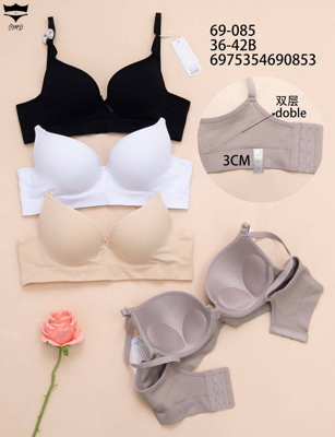 سوتین اسفنجی فنردار طرح اروپایی کش پهن کاپ B کد69085کد۲۰۲۶۴۰👙 بسته 6 تایی