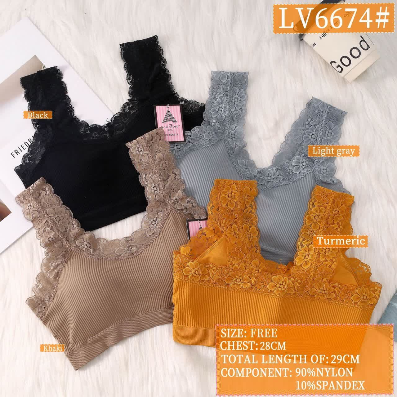 نیمتنه دخترانه بند و لبه گیپور فری سایز کدLV6674کد۲۰۲۰۶۷👙جین ۶ تایی