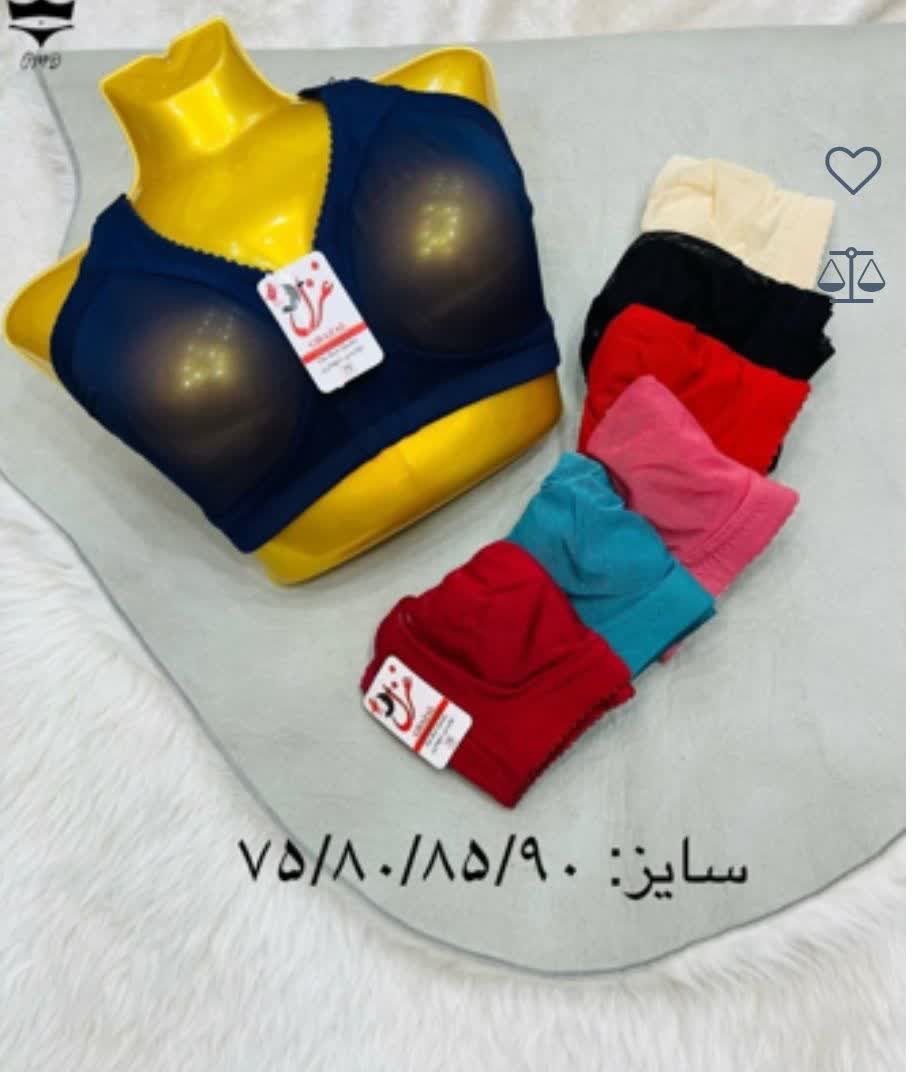 سوتین یاردی پرسی فنردار کش باریک سایز ۷۵_۹۰ کد۲۰۲۴۱۵👙 بسته 4 تایی