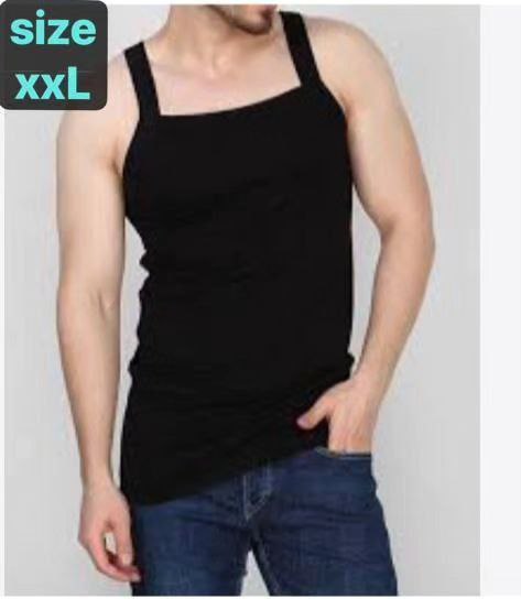 زیر پوش خشتی مشکی مردانه کد۱۰۱۶۰۸🌺جین ۶ تایی سایز XL