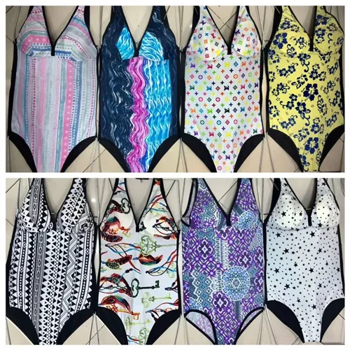 مایو زنانه اسلیپ طرح دار پشت قزن دار۴۰تا۴۴🌞پک ۶تایی