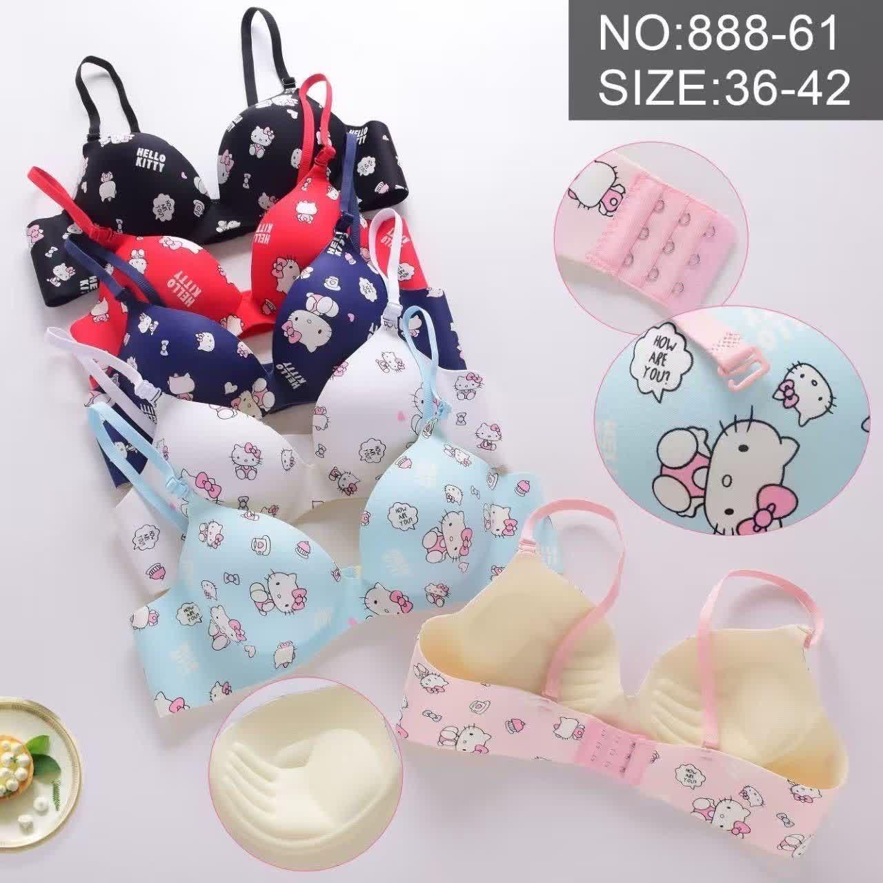 سوتین اسفنجی لیزری کیتی دخترانه کد888_61 کاپA کد۲۰۲۳۳۳👙پک6 تايی